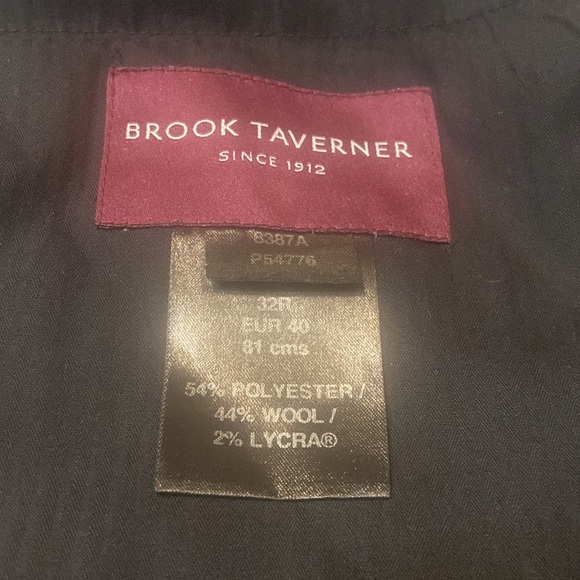 BROOK TAVERNER Size 32R Navy Wool Blend Slacks - Picture 2 of 8